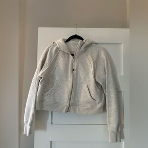 Lululemon Scuba Oversized Half-Zip Hoodie Heathered Bone / Gold